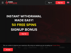 'casinoadrenaline.com' screenshot