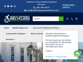 Mobility Equipment for Less website screenshot