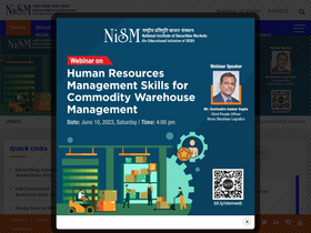 'nism.ac.in' screenshot