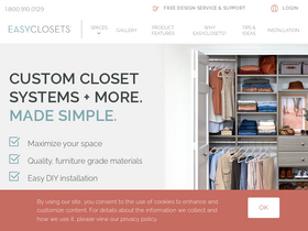 'easyclosets.com' screenshot