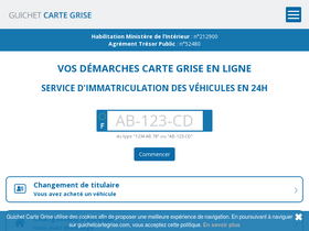 'guichetcartegrise.com' screenshot