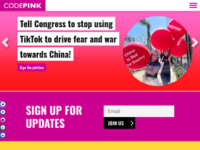 'codepink.org' screenshot