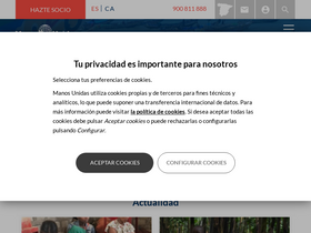 'manosunidas.org' screenshot
