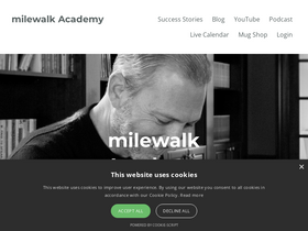 'milewalkacademy.com' screenshot