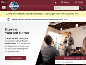 'toastmasters.org' screenshot