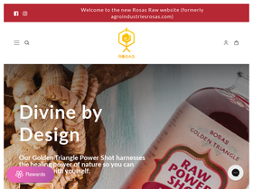 rosasraw.com homepage screenshot