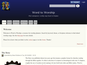 'wordtoworship.com' screenshot