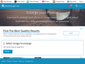 'photoenlarger.com' screenshot