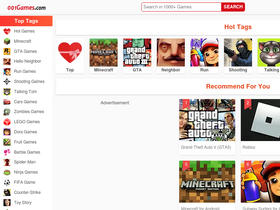 '001games.com' screenshot