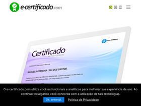 'e-certificado.com' screenshot