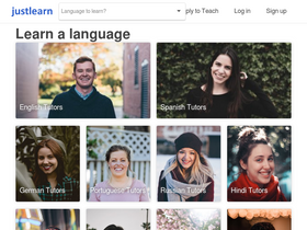 'justlearn.com' screenshot