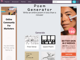 'poem-generator.org.uk' screenshot