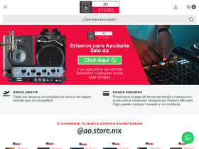 'aostore.com.mx' screenshot