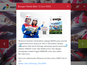 'pertamina.com' screenshot