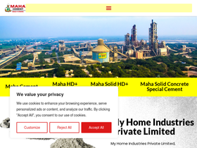 'mahacement.com' screenshot