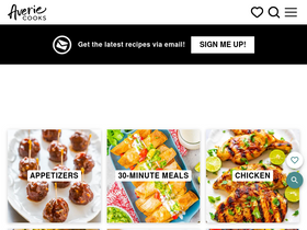 'averiecooks.com' screenshot