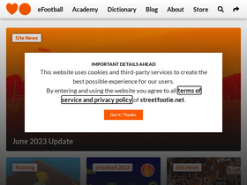 'streetfootie.net' screenshot