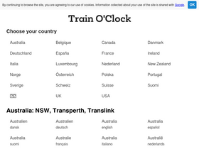 'trainoclock.com' screenshot