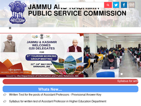 'jkpsc.nic.in' screenshot
