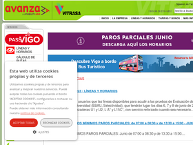 'vitrasa.es' screenshot