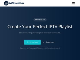 'm3u-editor.com' screenshot