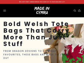 Made in Cymru homepage screenshot