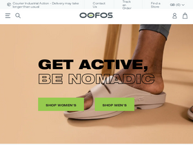 'oofos.international' screenshot