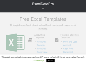 'exceldatapro.com' screenshot