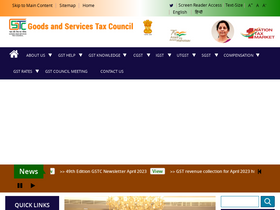 'gstcouncil.gov.in' screenshot