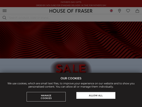 'houseoffraser.co.uk' screenshot
