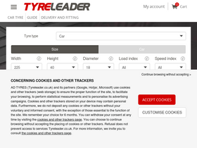 'tyreleader.co.uk' screenshot