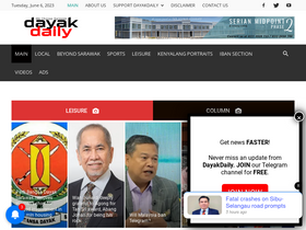 'dayakdaily.com' screenshot