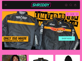 shreddylyfe.com homepage screenshot