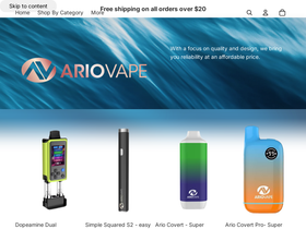 ariovape.com homepage screenshot