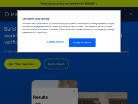 'microblink.com' screenshot