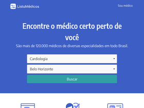 'listamedicos.com' screenshot