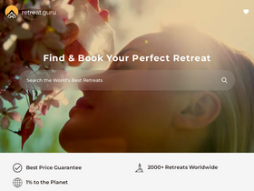 'retreat.guru' screenshot