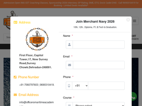 officersmaritimeacademy.com homepage screenshot