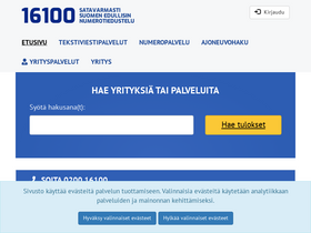 '16100.fi' screenshot