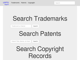 'uspto.report' screenshot