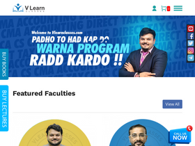 'vlearnclasses.com' screenshot