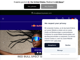 redbullspecteyewear.com homepage screenshot