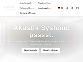 Psssstakustik homepage screenshot