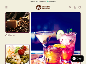 Gourmet Passions homepage screenshot