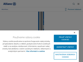 'allianz.sk' screenshot
