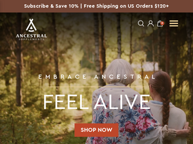 'ancestralsupplements.com' screenshot
