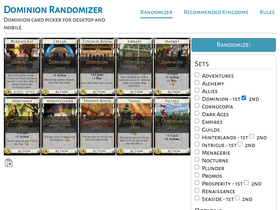 'dominionrandomizer.com' screenshot