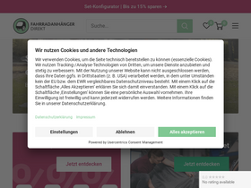 'fahrradanhaenger-direkt.de' screenshot