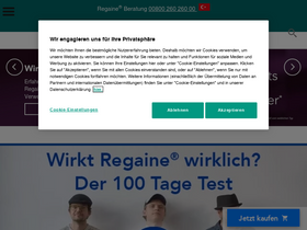 'regaine.de' screenshot