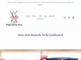 pinkyandthebear.com homepage screenshot